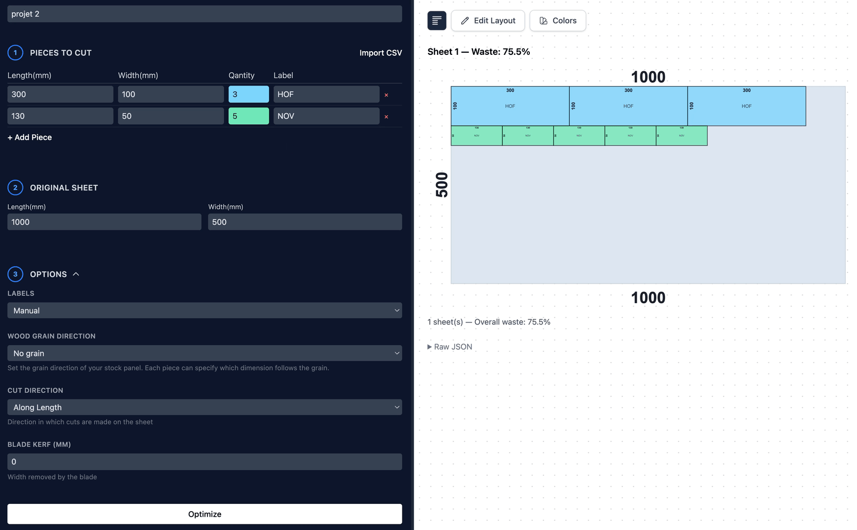 Wood grain direction alignment for panel cuts